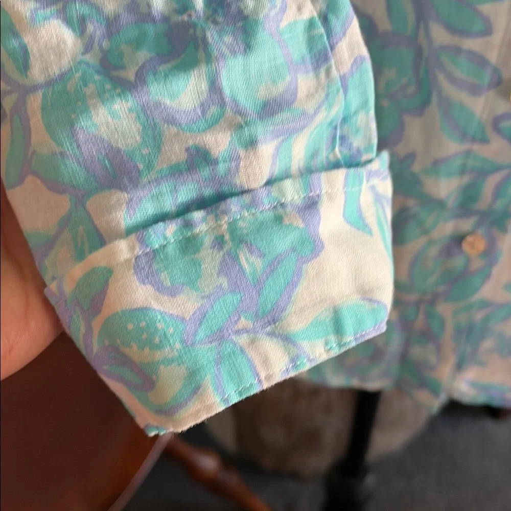 Lilly Pulitzer sea coast linen floral XXS - Picture 3 of 9